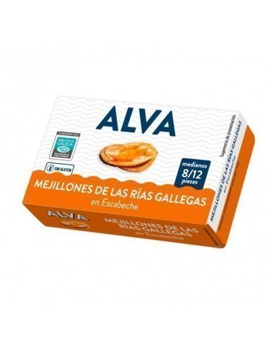 cozze delle Rías Gallegas in marinata Alva 8/12 111gr