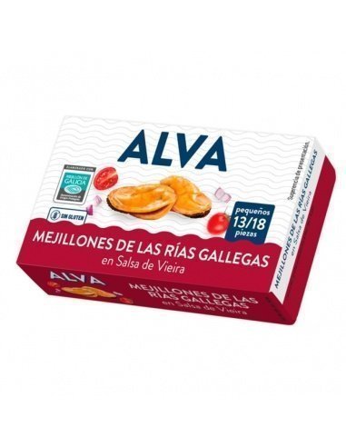 [1585] Mejillones de las Rías Gallegas en salsa de vieira Alva 13/18 111gr.