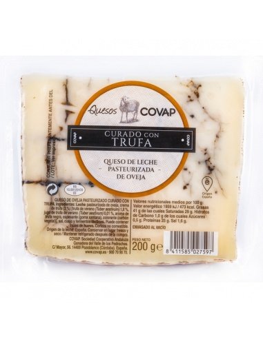 [1609] Gereifter Schafskäse mit Trüffel COVAP 200 g.