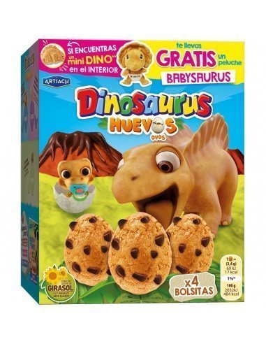 Huevos de galleta con chocolate Dinosaurus 140 gr.