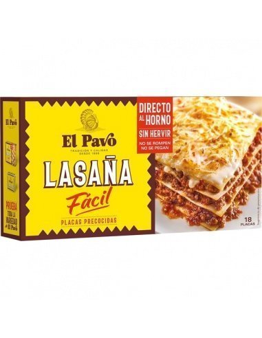 EL PAVO Placas de lasaña 18U 200gr.