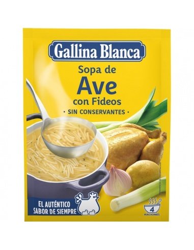 Sopa de ave con fideos "Gallina Blanca" 76gr.