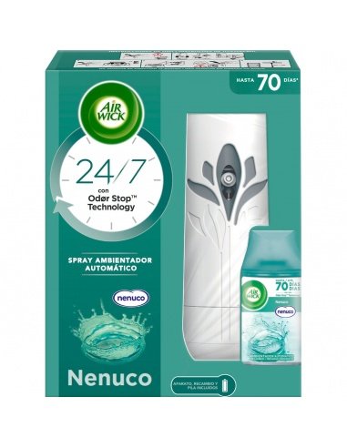 Ambientador automático frescor Nenuco + recambio 250ml. + 1 pila