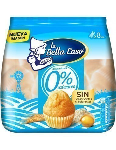 Magdalenas 0% azúcar "La Bella Easo" 8u.