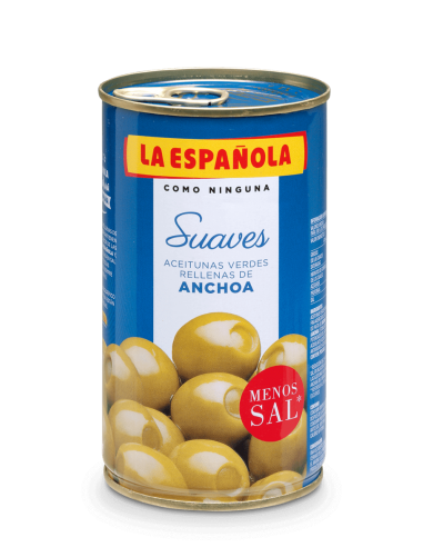 [619] Aceitunas verdes manzanilla rellenas de anchoa "La Española" 130gr.