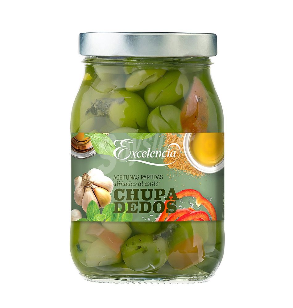 [ENT-8410971034393] Aceituna Chupadedos Excelencia 750ml. 450 g · caja 6 uds