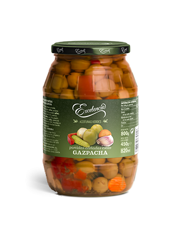 [ENT-8410971030296] Aceituna EXCELENCIA gazpacha 820gr. · caja 6 uds