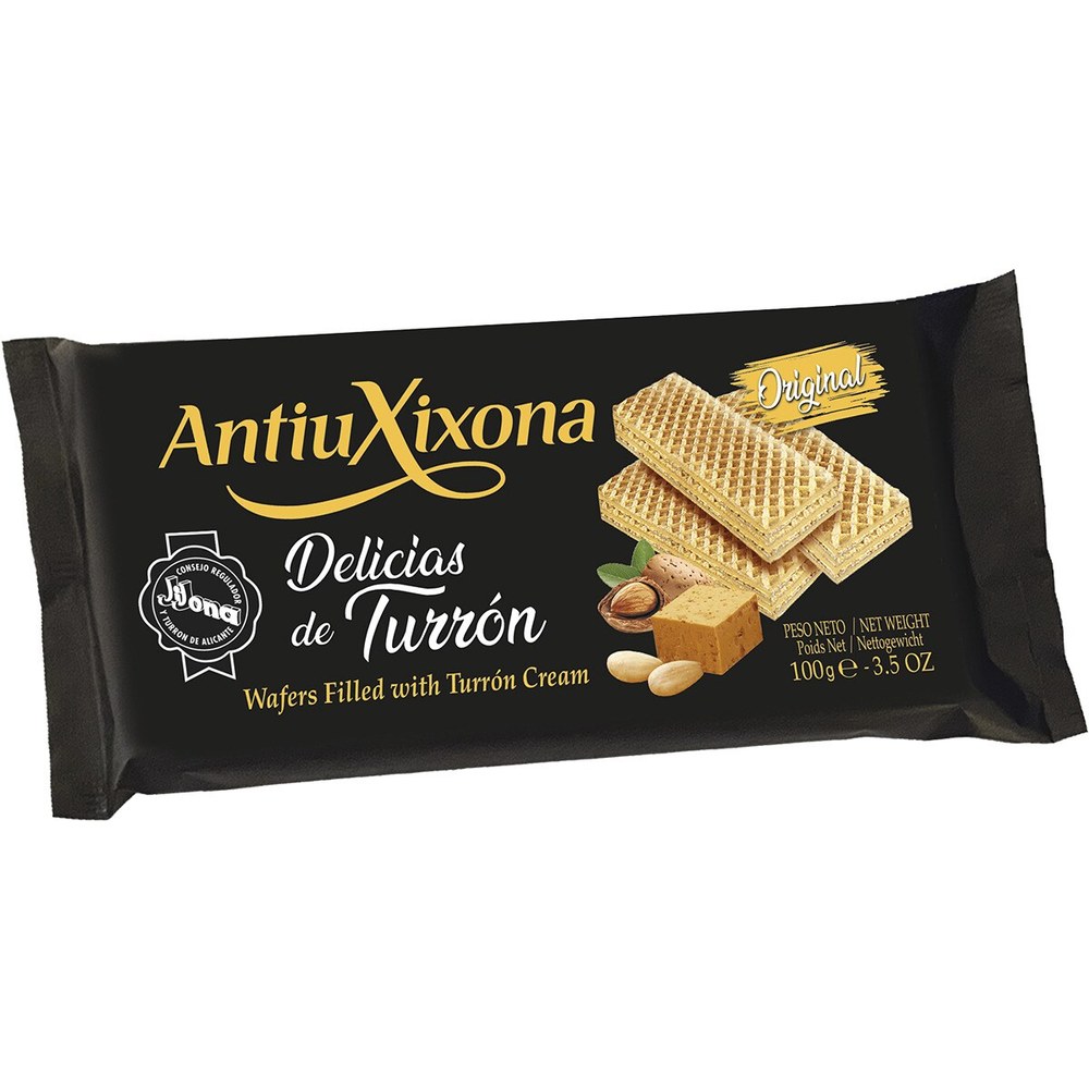 [ENT-8410152006126] Barquillos rellenos de turrón Antiu Xixona 70 g · caja 24 uds