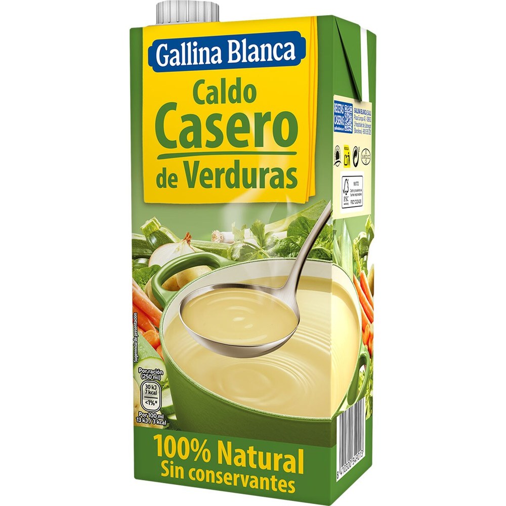 [ENT-8410300349013] Caldo casero de verduras Gallina Blanca 1 L · caja 12 uds