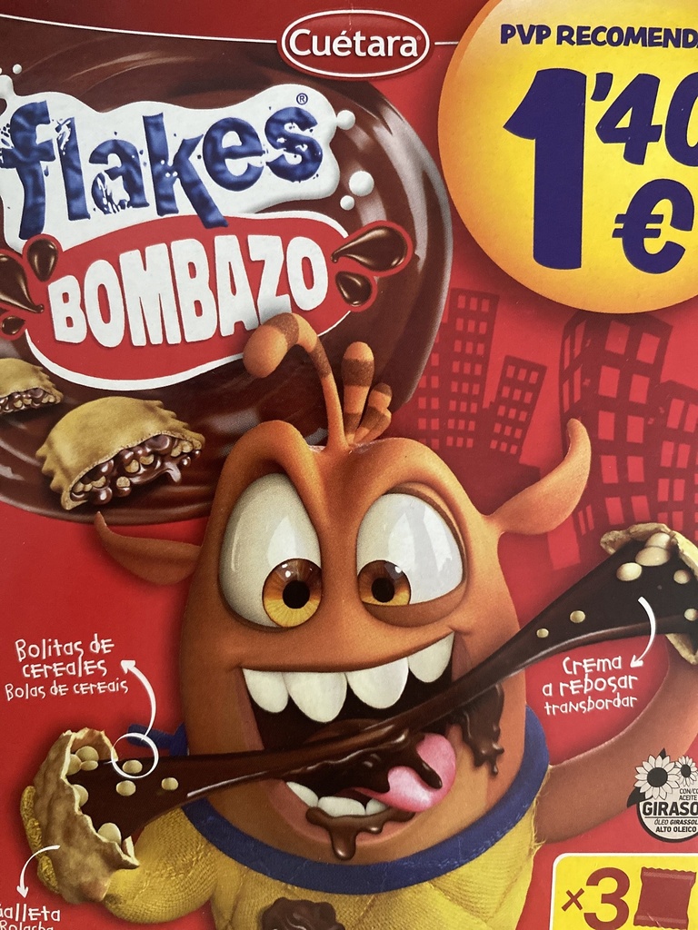 [ENT-8434165660199] Cuereara Flakes Bombazo 105 · caja 12 uds
