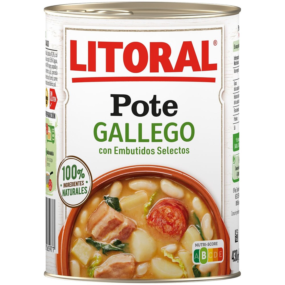 [ENT-8410100065977] Pote / caldo gallego Litoral 430 g · caja 15 uds