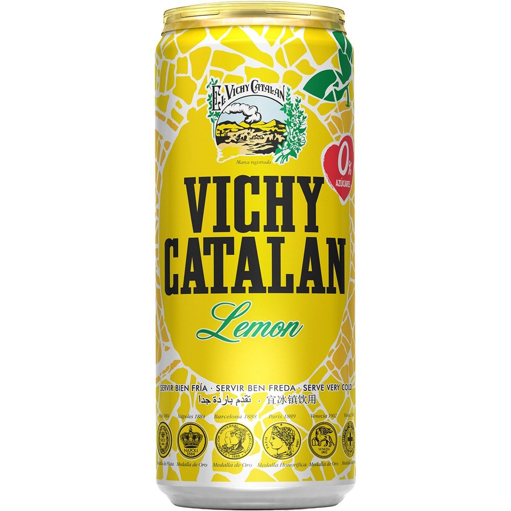 [ENT-8410749000087] Agua mineral con gas limón Vichy Catalán 33 cl · caja 24 uds
