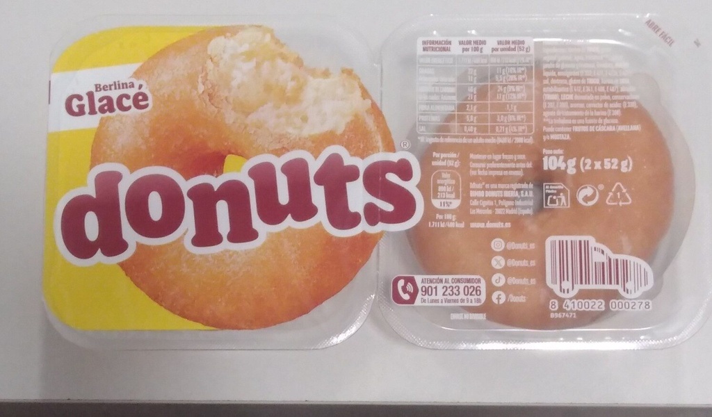 Donut Glacé 2u. 104 g · caja 14 uds