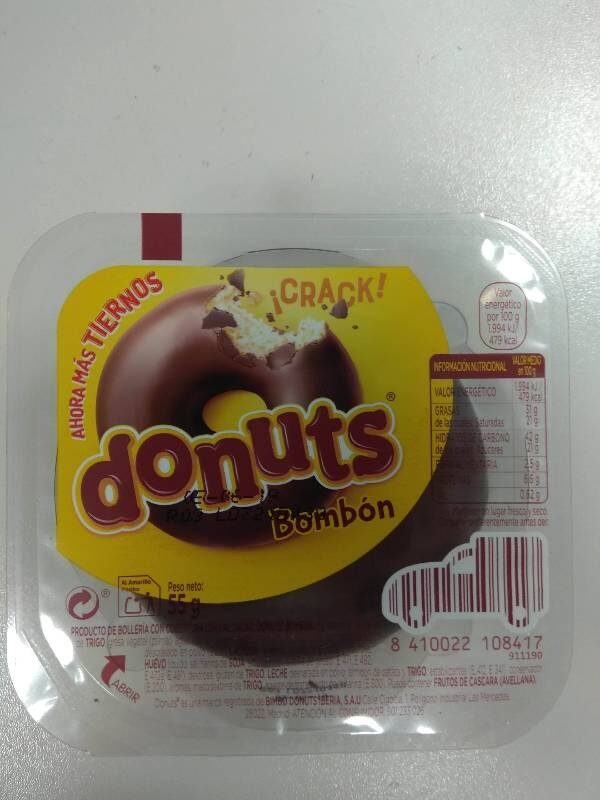 [ENT-8410022108417] Donut chocolate 1unidad · caja 50 uds