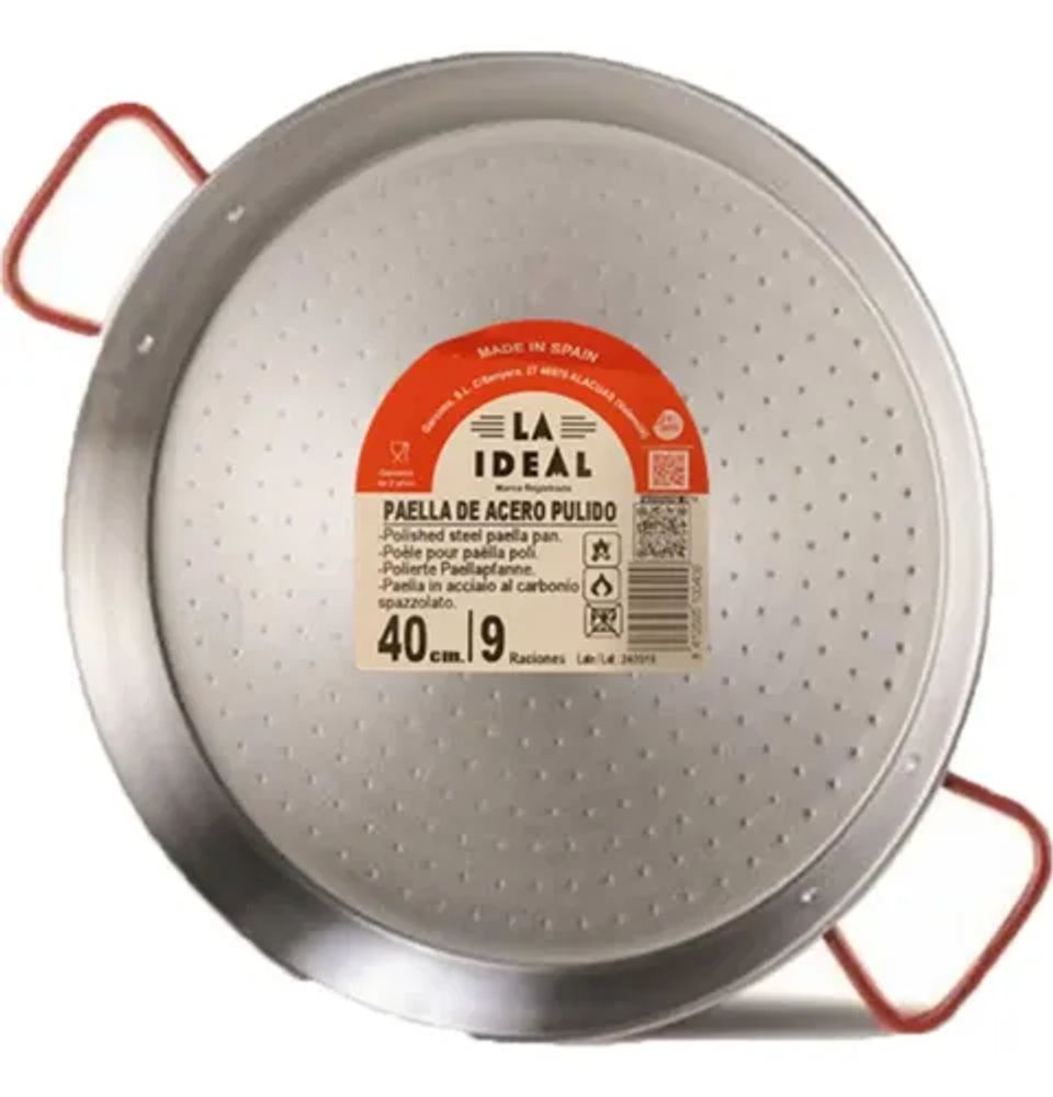 [ENT-8412595100409] Paellera de acero pulida 40ctm