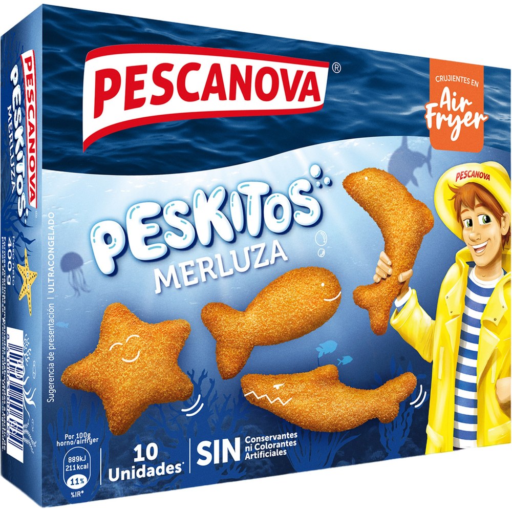 Peskitos de Merluza 400 g · caja 8 uds