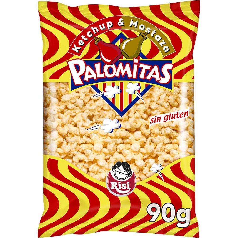 [ENT-8411859561451] Popcorn ketchup e senape senza glutine Risi 90 g · caja 8 uds