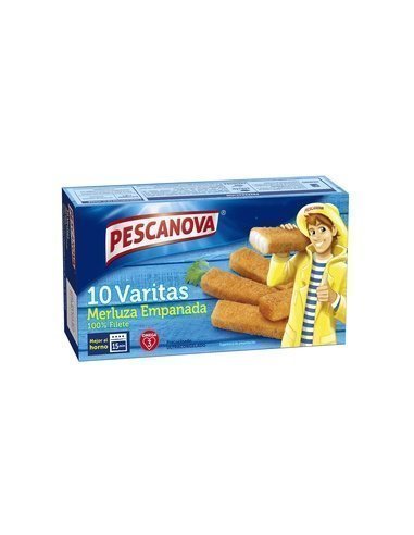 [ENT-8410063003962] Varitas de merluza 300gr. · caja 10 uds